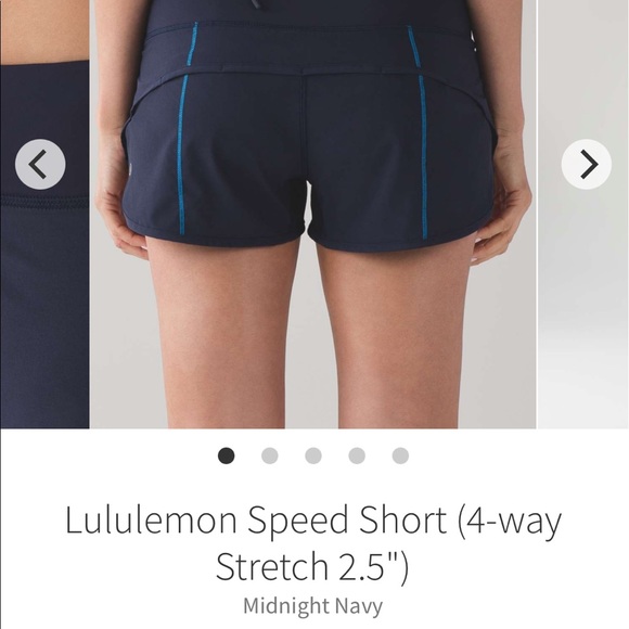 Lululemon size 4 Navy Speed Up 2.5 inseam - Picture 1 of 6